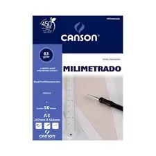 PAPEL MILIMETRADO A3 63G COM 50 FOLHAS CANSON/JANDAIA