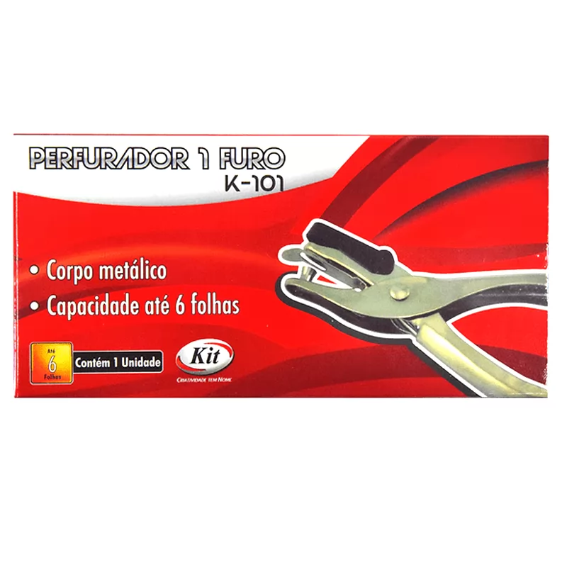 PERFURADOR 1 FURO P/ 6 FLS KIT K 101