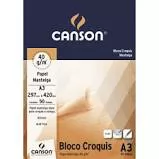 PAPEL CROQUIS MANTEIGA A3 41G COM 50 FOLHAS CANSON