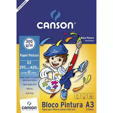 BLOCO DE PINTURA A3 300G 12 FOLHAS CANSON