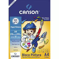 BLOCO DE PINTURA A4 300G 12 FOLHAS CANSON