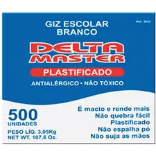 GIZ BRANCO PLASTIFICADO C/500UN DELTA MASTER