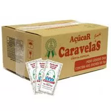 ACUCAR SACHE CRISTAL COM 400 UNIDADES CARAVELAS
