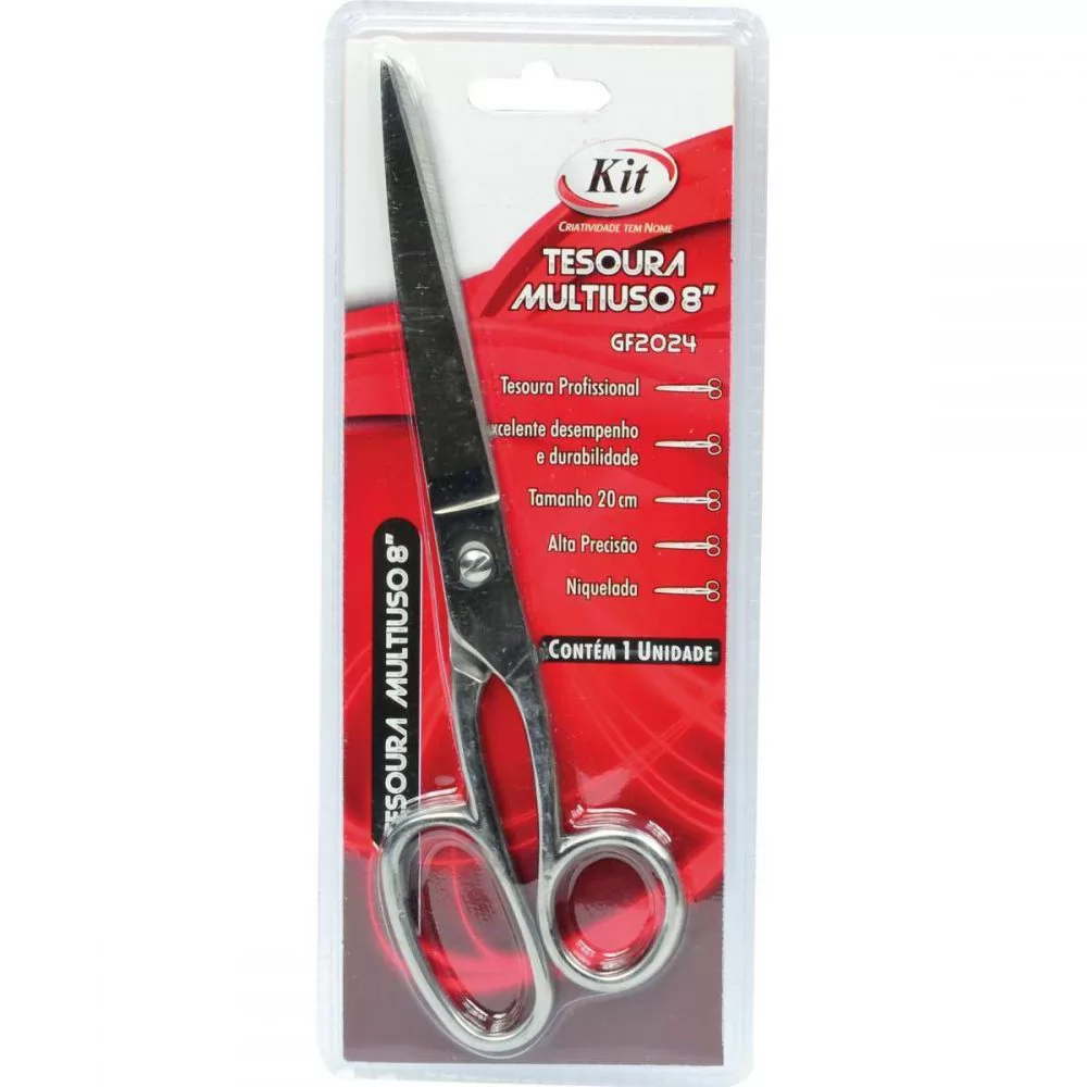 TESOURA MULTIUSO 20CM KIT