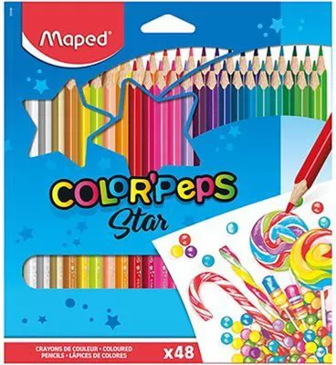 LAPIS DE COR COLOR PEPS C/48 CORES MAPED