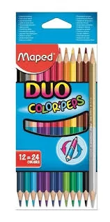 LAPIS DE COR DUO C/12/24CORES COLOR PEPS MAPED