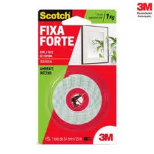FITA DUPLA FACE ESPUMA FIXA FORTE INTERNO 24MMX1,5M SCOTH 3M