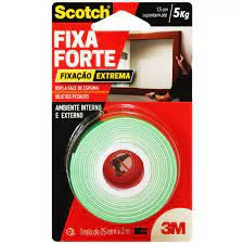 FITA FIXA FORTE EXTREMA INTERNO E EXTERNO 24X2M ATE 5KG SCOTCH 3M