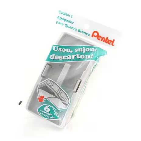 APAGADOR PARA QUADRO BRANCO 6 CAMADAS DESCARTAVEIS PENTEL