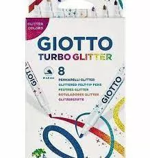 CANETA HIDROCOR GLITTER C/8 CORES GIOTTO