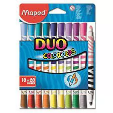 HIDROCOR COLOR PEPS DUO COLOR 10 CANETAS/20 CORES MAPED