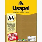 PAPEL KRAFT A4 180G C/50FLS USAPEL