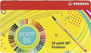ESTOJO METAL POINT  FINE 0,4 50 CORES STABILO