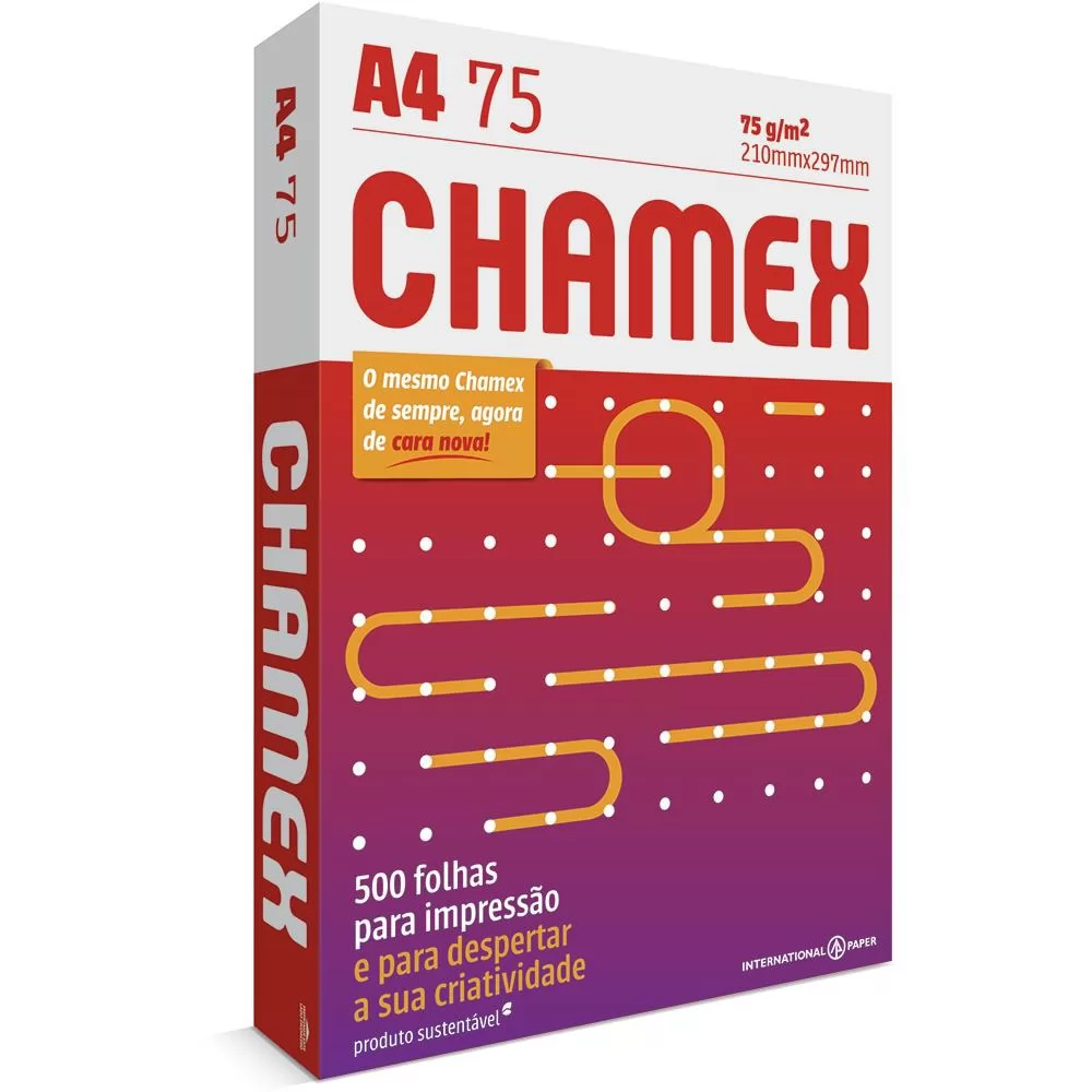 PAPEL A4 75G 500 FOLHAS OFFICE CHAMEX