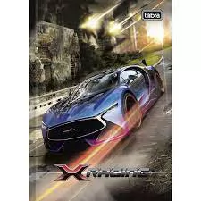 CADERNO CAPA DURA BROCHURA 1/4 X-RACING 48 FOLHAS TILIBRA