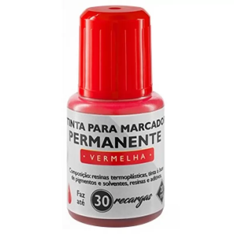 TINTA MARCADOR QUADRO BRANCO VERMELHO 20ML BRW