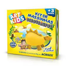 KIT MASSINHAS DINOSSAURO 150G ART KIDS ACRILEX