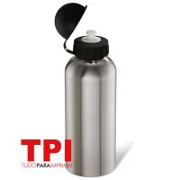 PERSONALIZADO - SQUEEZE ALUMINIO BRANCO/PRATA 600ML