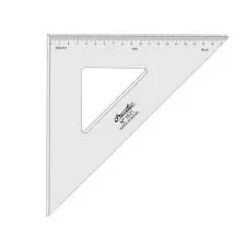 ESQUADRO ACRILICO 2M/M COM GRAV. 45 28CM TRIDENT