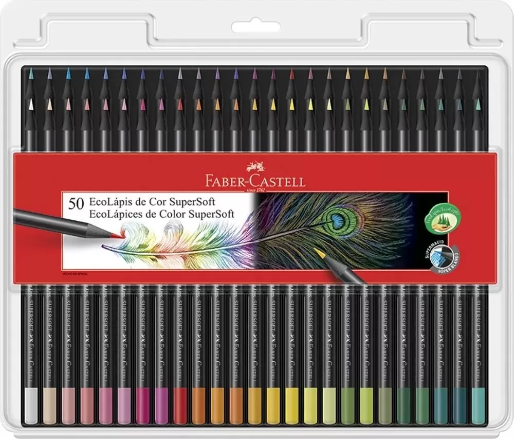 LAPIS DE COR SUPERSOFT 50 CORES FABER CASTELL