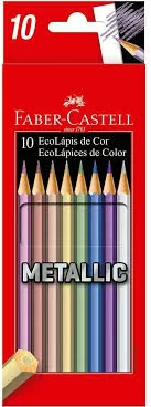 LAPIS DE COR ECOLAPIS COR METALLIC 10 CORES FABER CASTELL