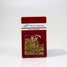 ALFINETE DE SEGURANCA DOURADO KIT N.0 C/100UN