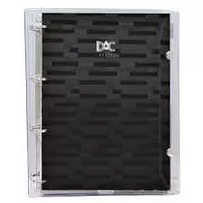 FICHARIO UNIVERSITARIO CRISTAL C/BOTAO PRETO BASIC DAC