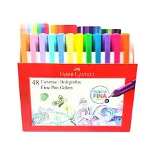 CANETA FINE PEN COLORS 48 CORES FABER CASTELL