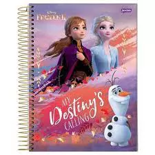 CADERNO ESPIRAL CAPA DURA UNIVERSITARIO 80 FOLHAS FROZEN JANDAIA