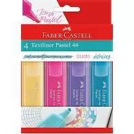 MARCA TEXTO C/4 CORES PASTEIS FABER CASTELL