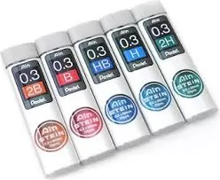 GRAFITE AIN STEIN HB/2B/4B 0.3 COM 15 UNIDADES PENTEL