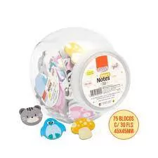 BLOCO DE ANOTACAO SMART NOTES ZOO 45X45 BRW