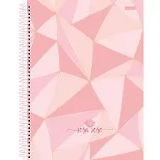 CADERNO CAPA DURA UNIVERSAL 80 FOLHAS ROSA ROSE SAO DOMINGOS