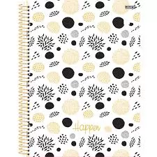 CADERNO CAPA DURA UNIVERSAL 80 FOLHAS HAPPEN SAO DOMINGOS