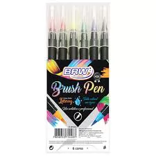 MARCADOR BRUSH PEN EVOKE 6 CORES BRW