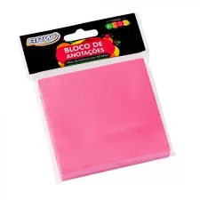 BLOCO DE ANOTACAO ADESIVO 76X102MM NEON BRW