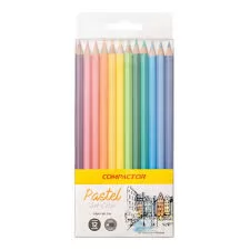 LAPIS DE COR 12 CORES PASTEL ART COLOR COMPACTOR
