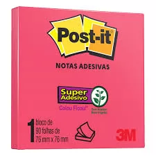 BLOCO DE ANOTACAO ADESIVO 76X76 90 FOLHAS POST IT 3M