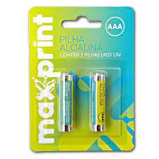 PILHA ALCALINA AAA COM 2 UNIDADES MAXPRINT