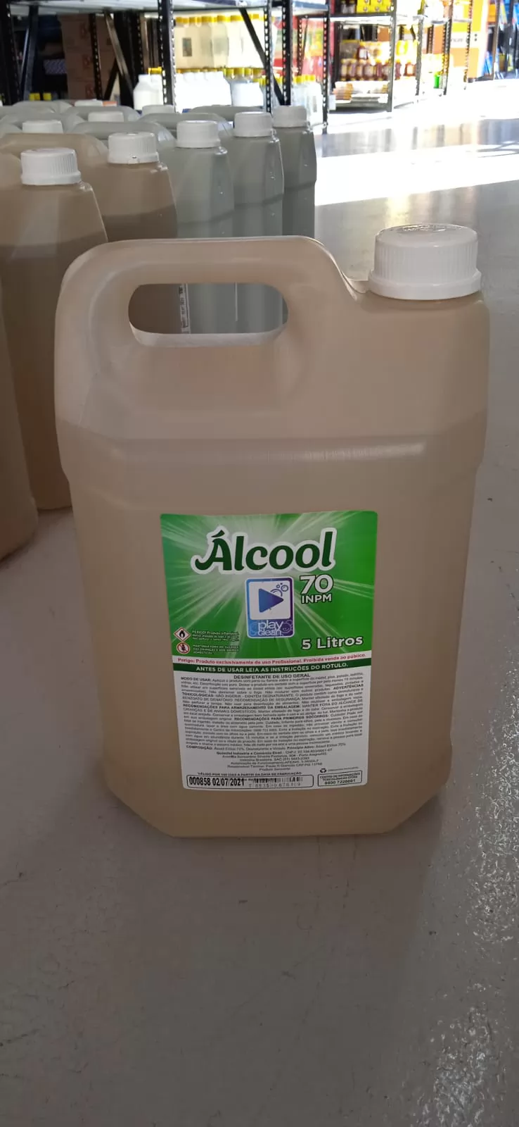 ALCOOL LIQUIDO 70 5 LITROS QUIMIFEL
