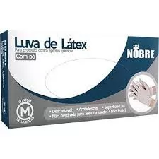 LUVA COM PO P/7 M/8 G/9 COM 100 UNIDADES NOBRE