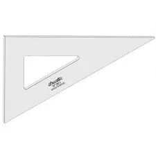 ESQUADRO ACRILICO 2M/M SEM GRAV. 60 21CM TRIDENT