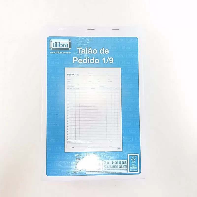 PEDIDO 1/9 75 FOLHAS TILIBRA