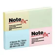 BLOCO ADESIVO 38X50MM COM 4 CORES NOTEFIX