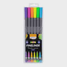 CANETINHA HIDROGRAFICA FINELINER 0.4 COM 6 CORES NEON BRW