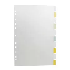 DIVISORIAS COM ABA 10 MATERIAS 212X305MM DAC