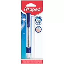 CANETA BORRACHA GOM PEN COLOR COM REFIL MAPED