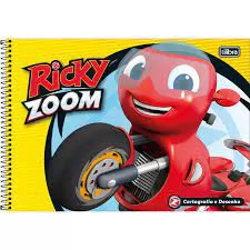 CADERNO DE DESENHO CAPA DURA ESPIRAL RICKY ZOOM 80 FOLHAS TILIBRA