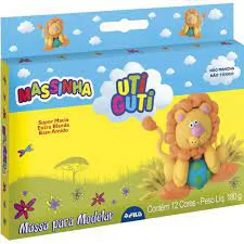 MASSA DE MODELAR SOFT 180G 12 CORES UTIGUTI