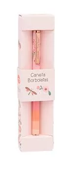 CANETA METALICA BORBOLETAS LISTRAS 1.0 MOLIN